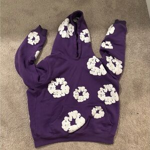 Purple Floral Hoodie